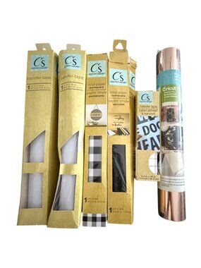 Cricut/Crafter's Square Vinyl Lot/Transfer Tape-6 Piece Lot
